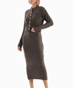 Cozy Elegance Knit Skirt Set XI24