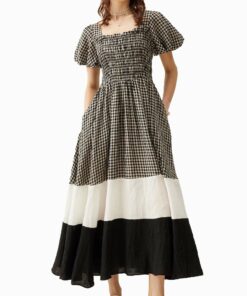 Heritage Plaid Linen Dress XI23