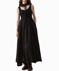 Midnight Muse Corset Linen Dress XI22