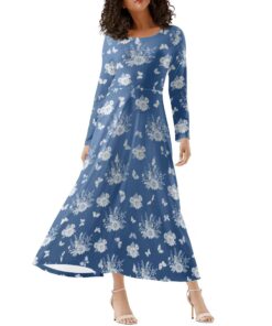 Summer Flowers Women's Long Dress XI30